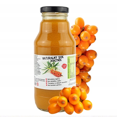 Sok z rokitnika 100% tłoczony naturalny 300ml